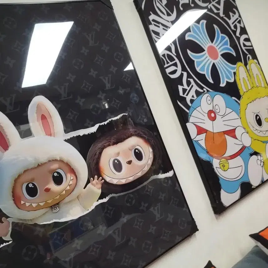 [BUNJANG] La Booboo Pop Art Painting Frame / 라부부 인형 피규어 팝아트 그림 액자 인테리어소품 그림액자 꽃