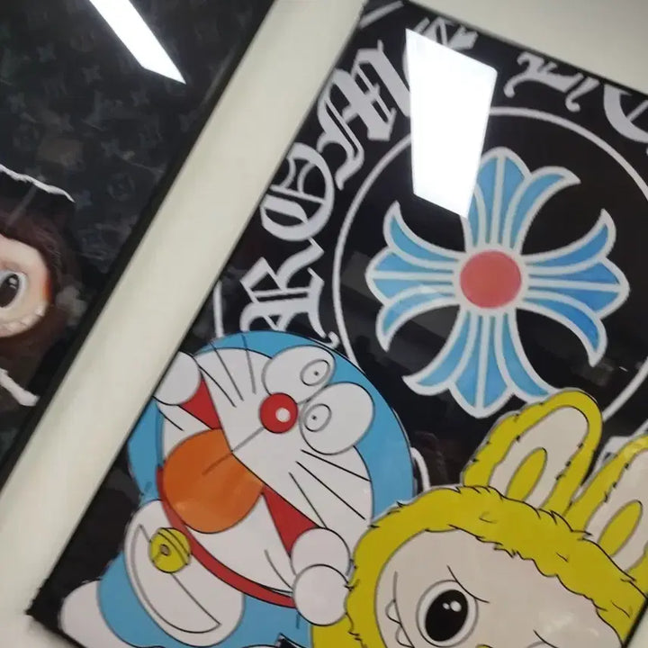 [BUNJANG] La Booboo Pop Art Painting Frame / 라부부 인형 피규어 팝아트 그림 액자 인테리어소품 그림액자 꽃