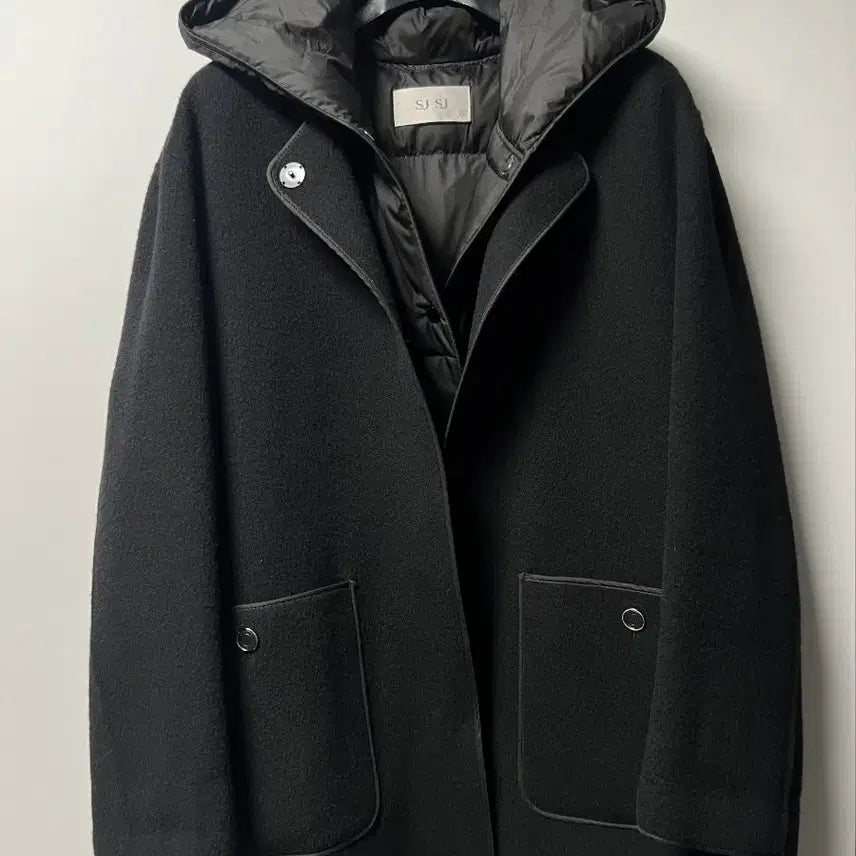 [BUNJANG] SJSJ Coat + Goose Down Vest (Wool 90% Cashmere 10%) / SJSJ 코트+구스 패딩 조끼(양모90% 캐시미어10%)