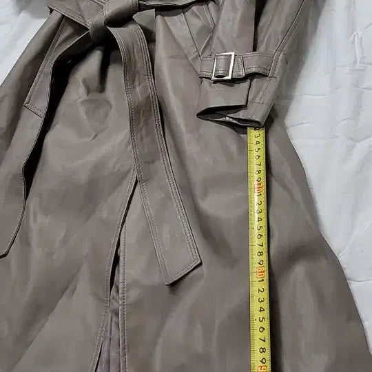 [BUNJANG] JIGOTT Leather Trench Coat 55 / 지고트 레더 트렌치코트 55