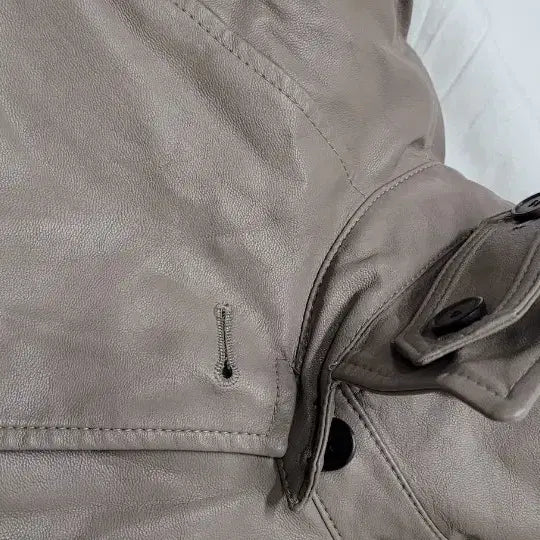 [BUNJANG] JIGOTT Leather Trench Coat 55 / 지고트 레더 트렌치코트 55