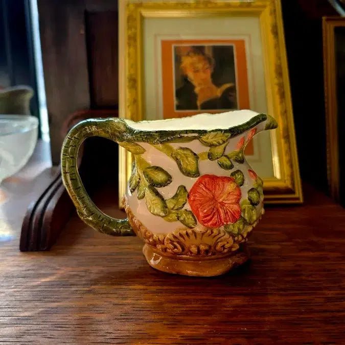 [BUNJANG] Vintage Floral Kingfisher Shell Hummingbird Pattern Pitcher Jug / 오리지널 빈티지 플라워 물총새 조개 벌새 패턴 피처 저그