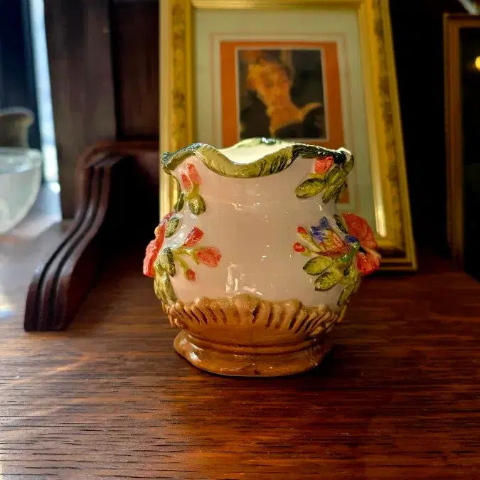 [BUNJANG] Vintage Floral Kingfisher Shell Hummingbird Pattern Pitcher Jug / 오리지널 빈티지 플라워 물총새 조개 벌새 패턴 피처 저그