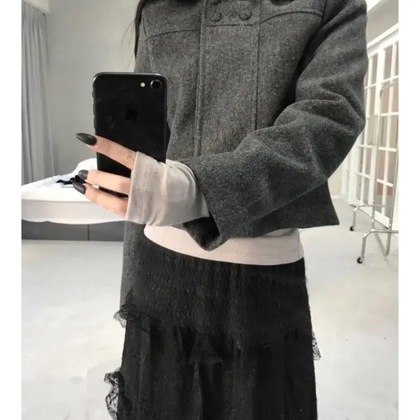 [BUNJANG] Short Mini Coat / 미니 숏 코트 (새상품)