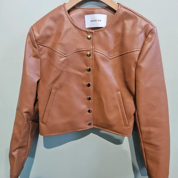 [BUNJANG] Marion Leather Crop Jacket / 메리온 레더 크롭 자켓