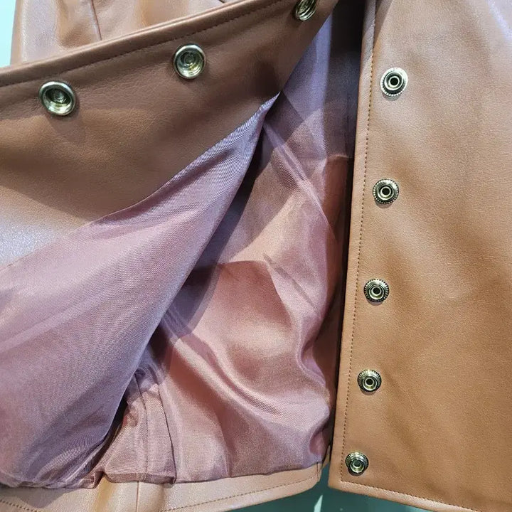 [BUNJANG] Marion Leather Crop Jacket / 메리온 레더 크롭 자켓