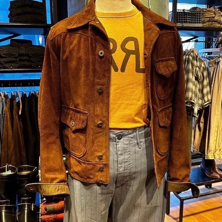 [SOLD OUT] RRL 더블알엘 로고 저지 티셔츠 옐로우 XL 신품 (교환)