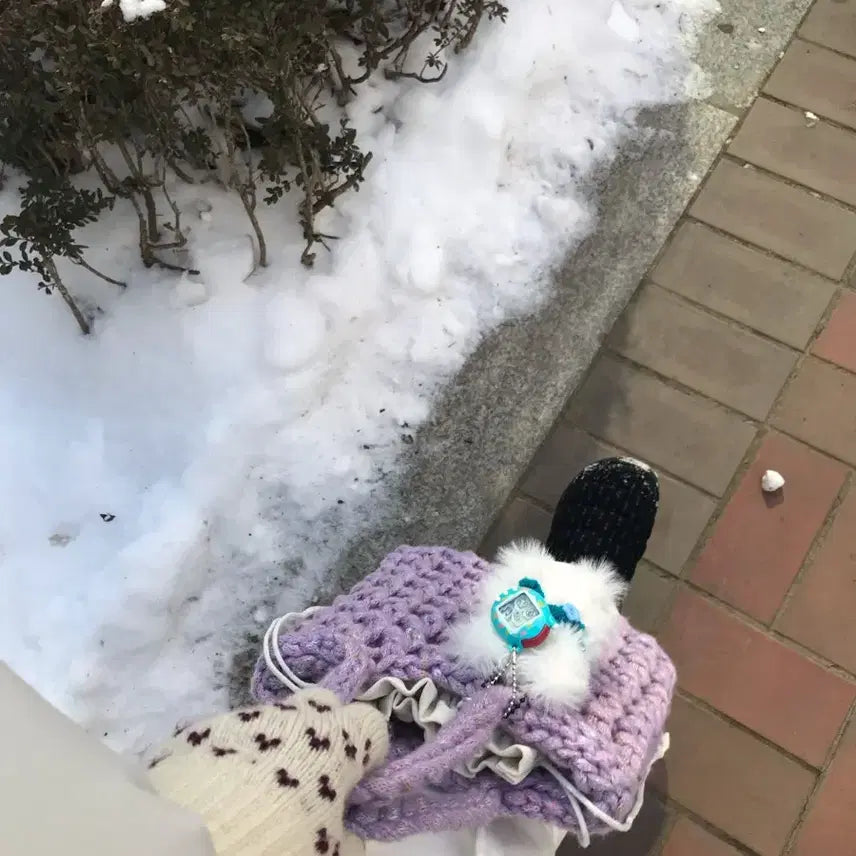 [BUNJANG] Handmade Grape Handbag / [handmade] 뜨개 손가방_ grape