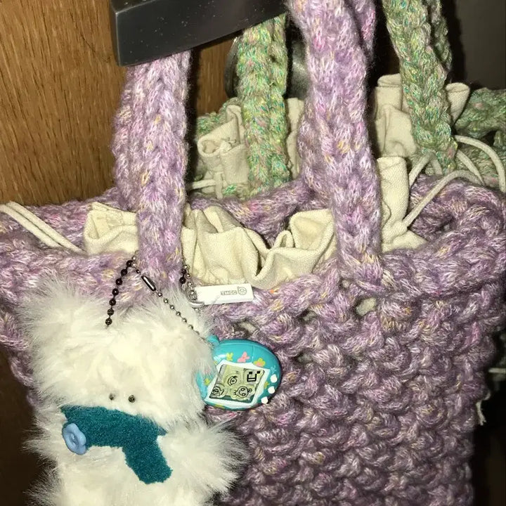 [BUNJANG] Handmade Grape Handbag / [handmade] 뜨개 손가방_ grape