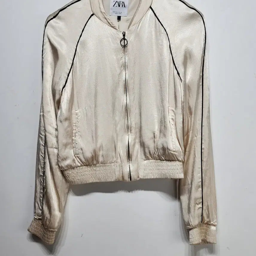 [BUNJANG] ZARA Satin Crop Bomber Jacket / 자라 ZARA 새틴 크롭 봄버 재킷 S