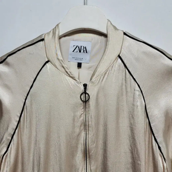 [BUNJANG] ZARA Satin Crop Bomber Jacket / 자라 ZARA 새틴 크롭 봄버 재킷 S