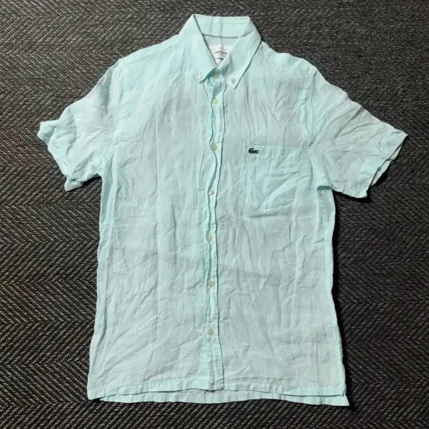 [BUNJANG] Lacoste Mint Linen Short Sleeve Shirt (S) / 라코스테 민트 린넨 반팔 셔츠  (S)