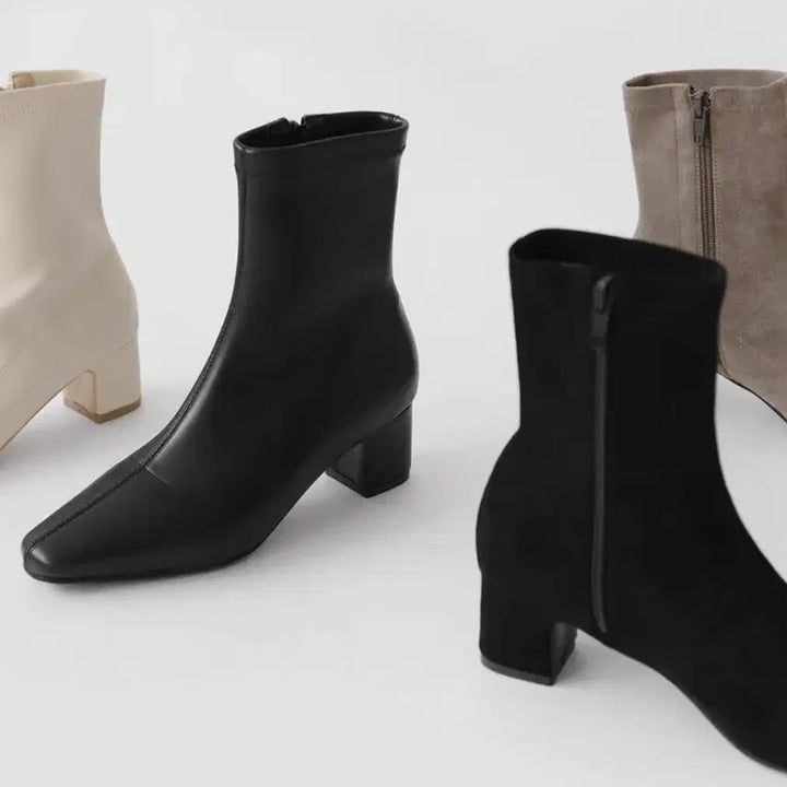 [BUNJANG] SAPPUN HOREIN Ankle Boots (Black) / 사뿐 호레인 삭스 앵클부츠 블랙 235 (5cm)/여분굽 포함