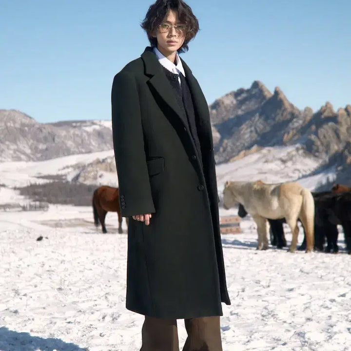 [BUNJANG] STU Single Coat Dark Green / STU 싱글 코트 다크 그린