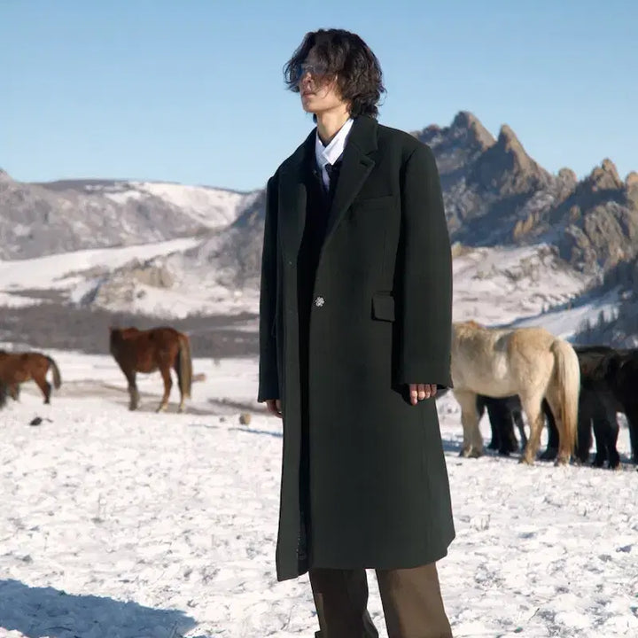 [BUNJANG] STU Single Coat Dark Green / STU 싱글 코트 다크 그린