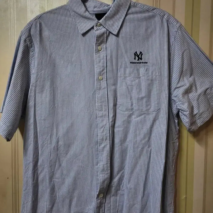 [BUNJANG] thisisneverthat New Era Shirt Blue / 디스이즈네버댓 뉴에라 셔츠블루