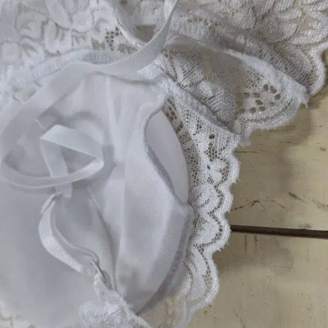 [BUNJANG] Libertine All-Lace Bralette White / 새상품 M 75AB(런닝85) 올레이스 끈 브라렛 1106 화이트