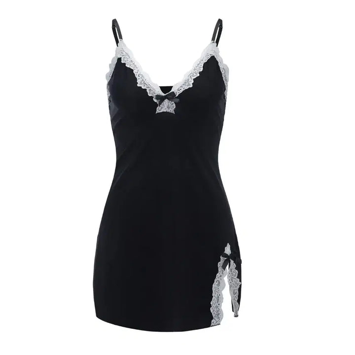 [BUNJANG] Lace Trim Mini Dress / [새상품/*바로발송*] 잠옷 레이스 트임 미니 원피스
