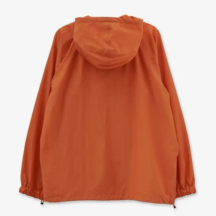 [BUNJANG] AURALEE Washed Nylon Weather Cotton Zip-Up Pullover Orange / [4] 오라리 워시드 나일론 웨더 코튼 집업 풀오버 오렌지