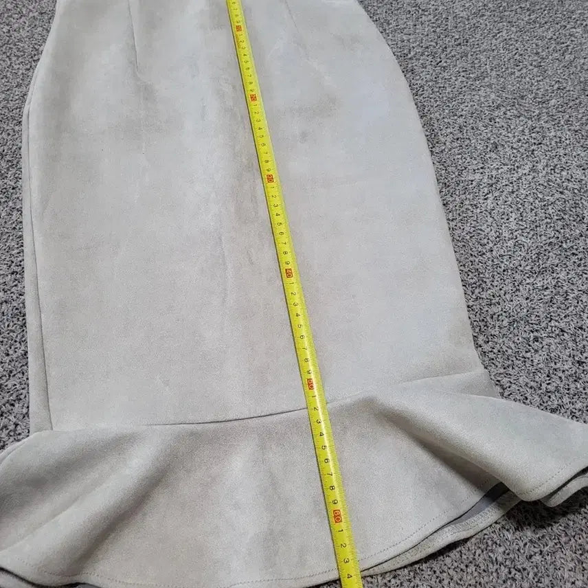[BUNJANG] Suede Frill Midi Skirt / 스웨이드 프릴 미디 스커트