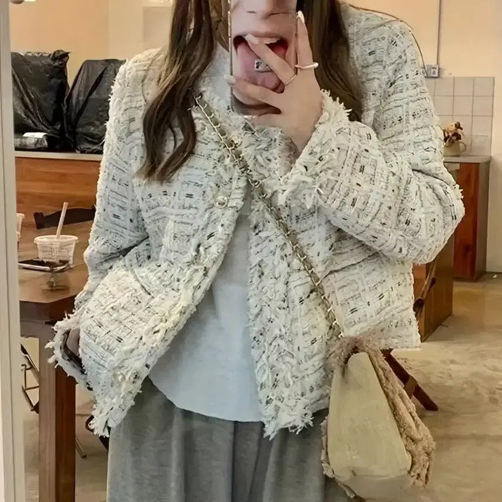 [BUNJANG] Tweed Jacket (Size 55-66) / 새옷)트위드 봄자켓55~66