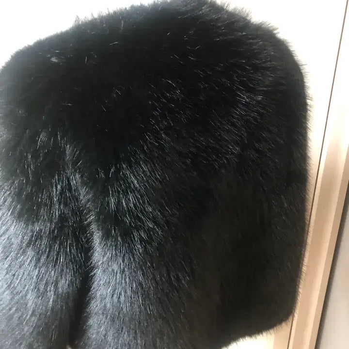 [BUNJANG] Eco Fur Black Jacket / 에코퍼블랙자켓