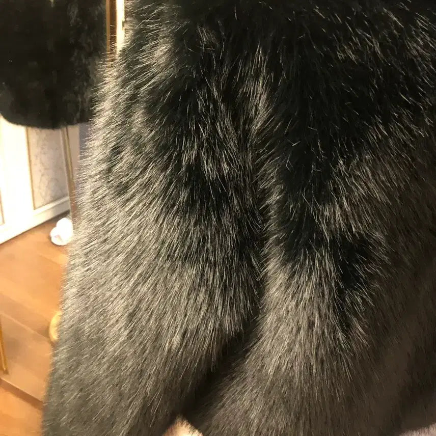 [BUNJANG] Eco Fur Black Jacket / 에코퍼블랙자켓