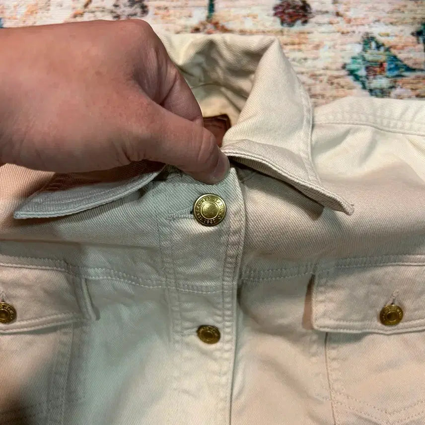 [BUNJANG] Lauren Ralph Lauren Beige Denim Jacket / [XL] 로렌 랄프로렌 베이지 데님자켓