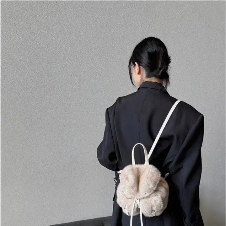 [BUNJANG] Mini Fur Backpack / 미니 퍼 백팩 새상품