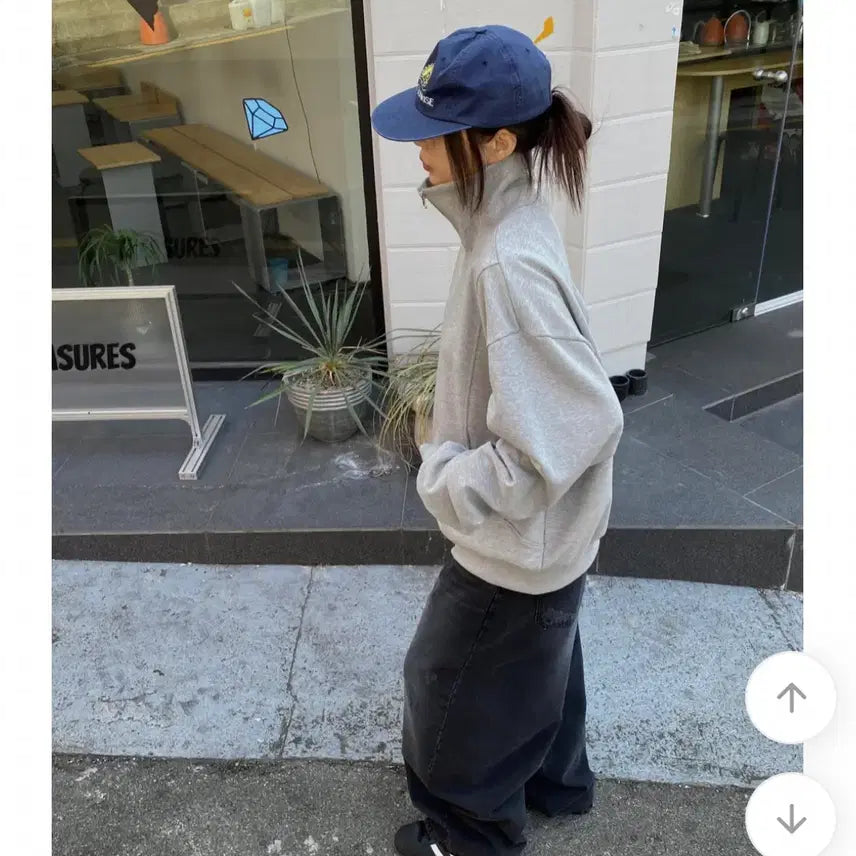 [BUNJANG] Ably High Neck Jersey / 에이블리 하이넥져지