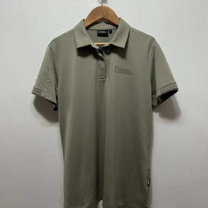 [BUNJANG] National Geographic Khaki Polo Shirt (S) / 내셔널지오그래픽 카키색 반팔 폴로티셔츠 S