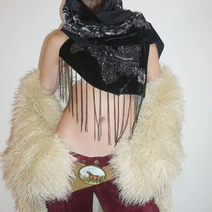 [BUNJANG] Sculptor Faux Fur Middle Jacket BEIGE / 스컬프터 Faux Fur Middle Jacket BEIGE