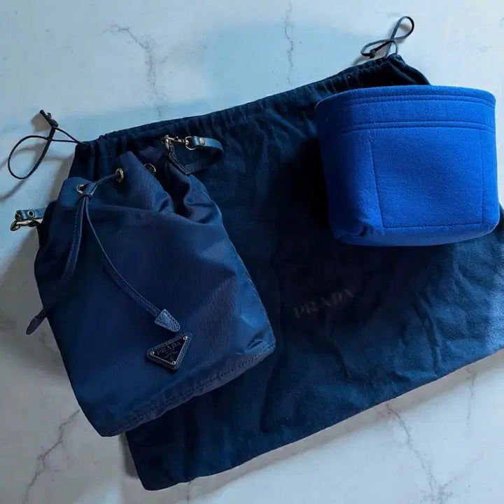 [BUNJANG] Prada Nylon Drawstring Bucket Bag Pouch / 프라다 버킷백 파우치 리폼 복조리