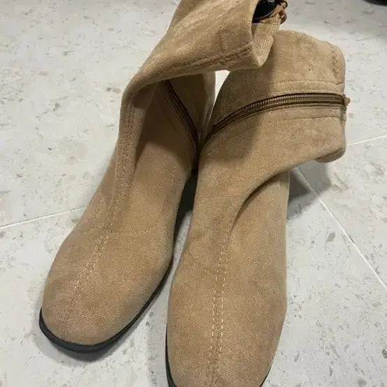 [BUNJANG] Chakan Shoes Suede Ankle Socks Boots 245 / [새상품] 착한구두 스웨이드 앵클삭스부츠 245