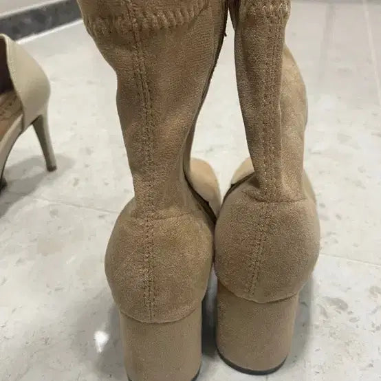 [BUNJANG] Chakan Shoes Suede Ankle Socks Boots 245 / [새상품] 착한구두 스웨이드 앵클삭스부츠 245
