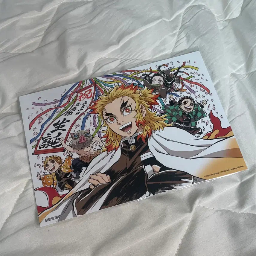 [BUNJANG] Demon Slayer Rengoku Birthday Illustration Board / 귀멸의칼날 무한열차 렌고쿠 생일 일러스트보드