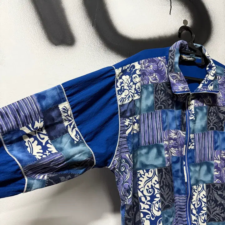 [BUNJANG] Vintage USA Bandana Patch Ethnic Pattern Woven Zip-Up Jacket / VTG 빈티지 USA 반다나 패치 에스닉 패턴 우븐 집업 자켓
