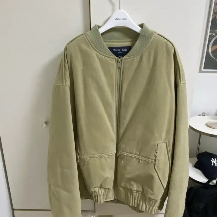 [BUNJANG] MAATTHEW KIM Suede Bomber Jacket (XL) / 마땡킴 스웨이드 봄버자켓 사이즈 XL