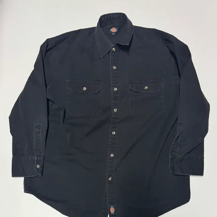 [BUNJANG] Dickies Big Size Two Pocket Work Shirt XL-2XL Black / 디키즈 Dickies 빅사이즈 투 포켓 워크셔츠 XL ~ 2XL 블랙