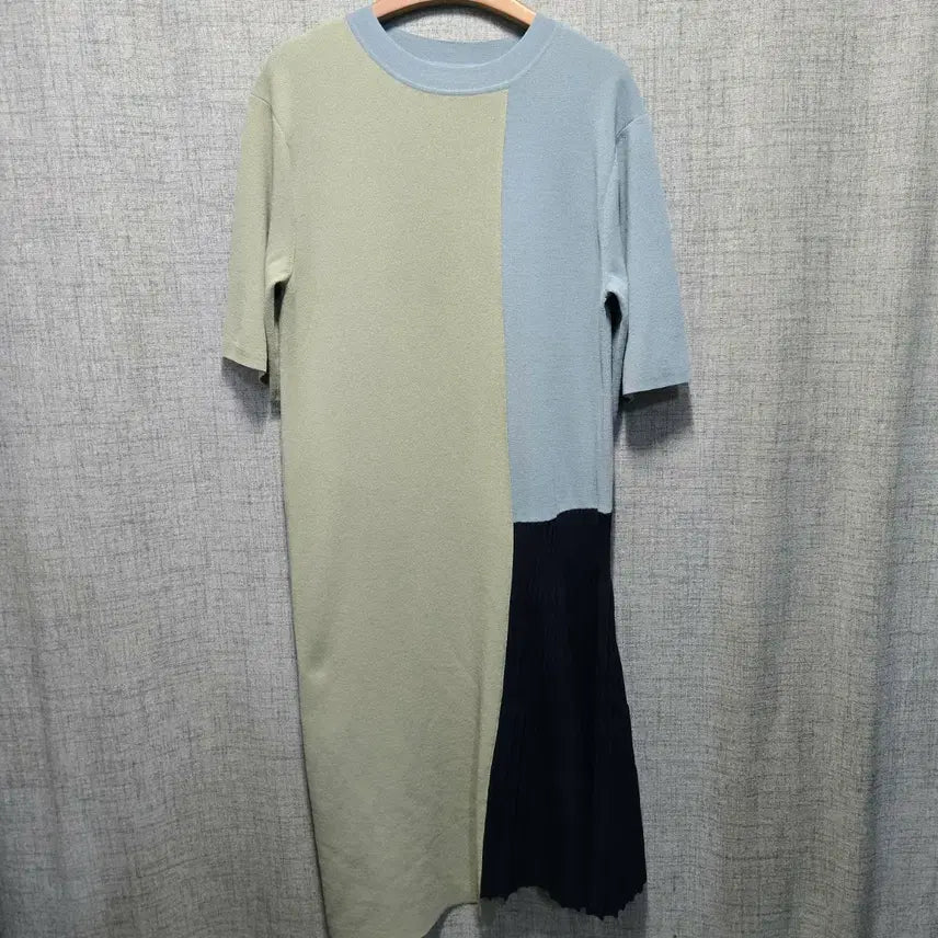 [BUNJANG] System Colorblock Long Dress / 시스템 컬러블록 롱 원피스 free