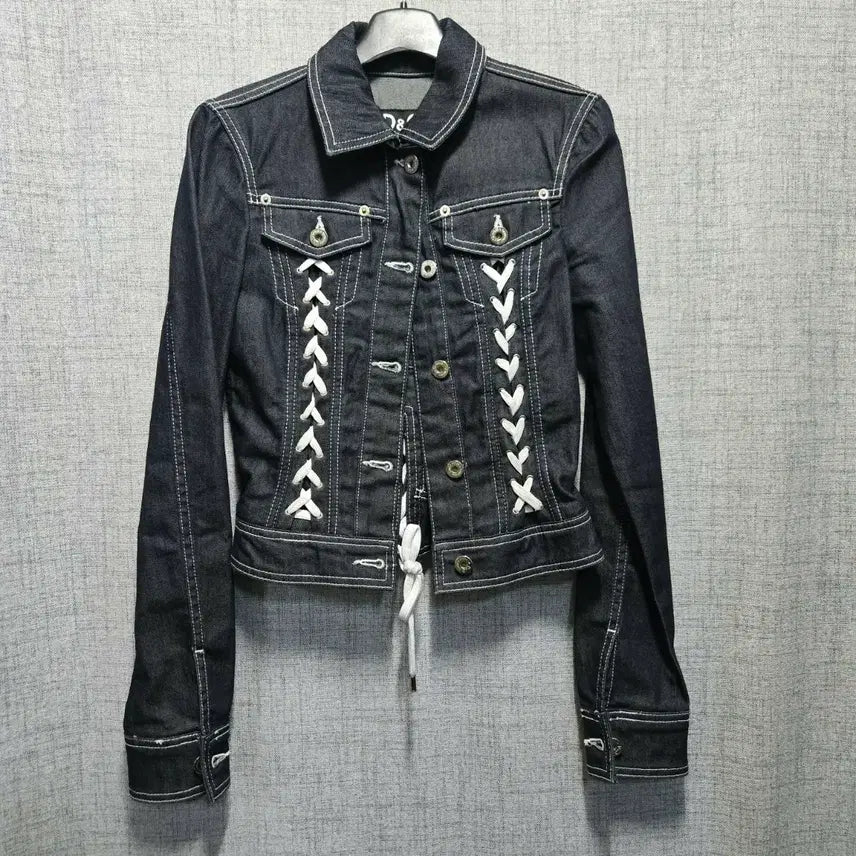 [BUNJANG] Dolce & Gabbana Denim Jacket 36 / 돌체앤가바나 레이스업 데님 자켓 36