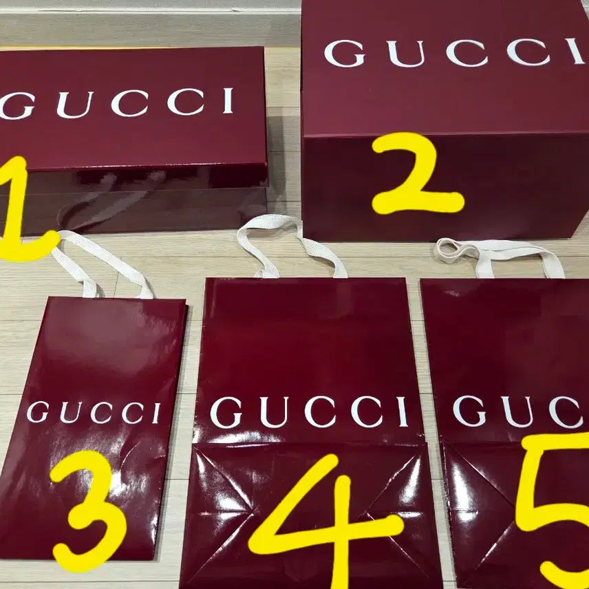 [BUNJANG] Gucci Authentic Boxes and Shopping Bags / 구찌 정품 상자 및 쇼핑백