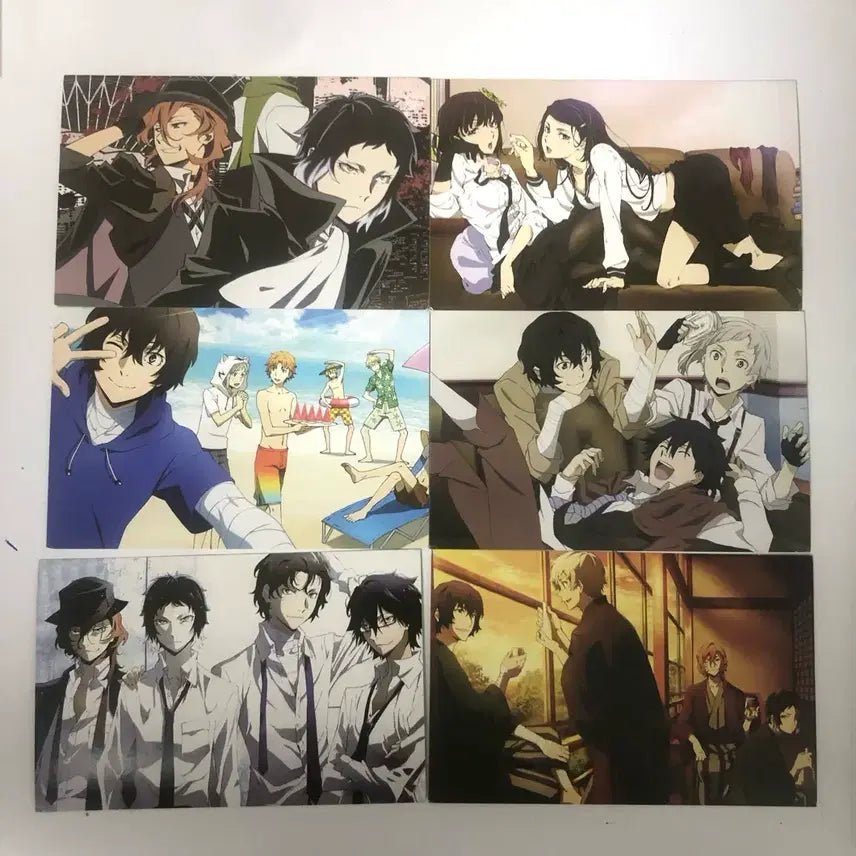 [BUNJANG] Bungo Stray Dogs Illustration Postcard Bundle Set / 문스독 일러스트엽서 6종 일괄