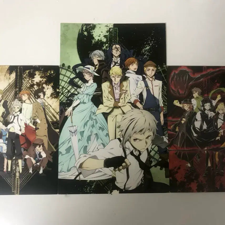 [BUNJANG] Bungo Stray Dogs Illustration Postcard Bundle Set / 문스독 일러스트 엽서 3종 일괄