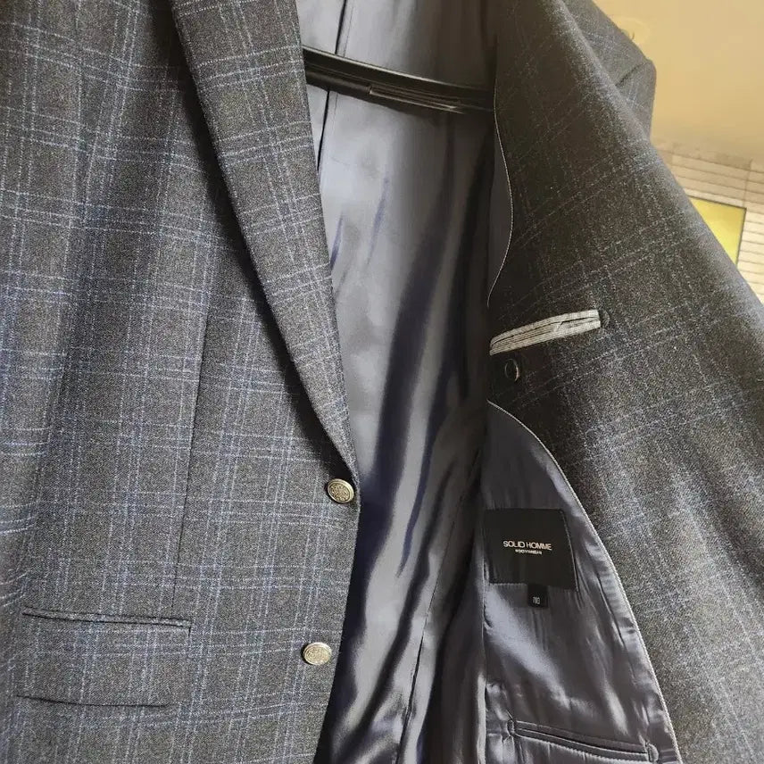 [BUNJANG] Solid Homme Check Blazer Jacket / 솔리드 옴므 자켓