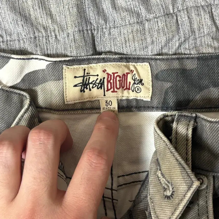 [BUNJANG] Stussy Camo Work Jacket & Big Ol' Jeans Set / 스투시 카모 워크자켓 빅올진 워크팬츠