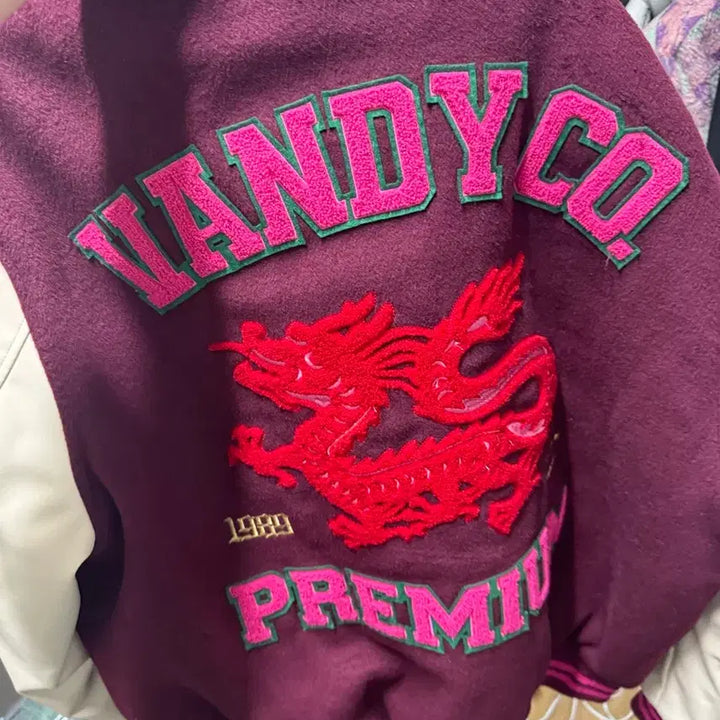 [BUNJANG] Bandithepink Year of the Dragon Varsity Jacket XL / 반디더핑크  용의해 자켓 Xl