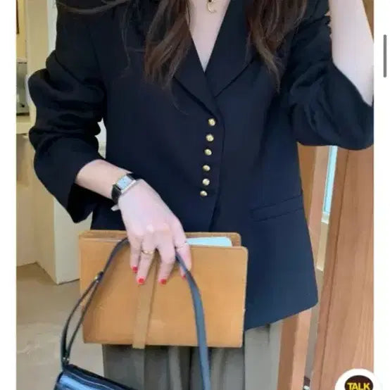 [BUNJANG] VERA ELLE Black Gold Button Jacket / [새상품] VERA ELLE 어반jk 블랙 금장 버튼 자켓