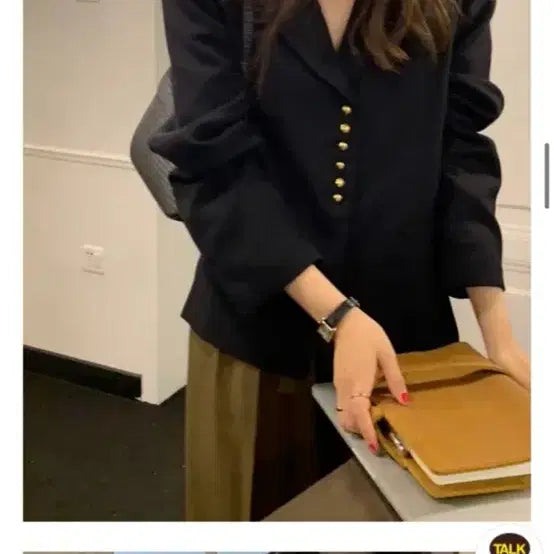 [BUNJANG] VERA ELLE Black Gold Button Jacket / [새상품] VERA ELLE 어반jk 블랙 금장 버튼 자켓