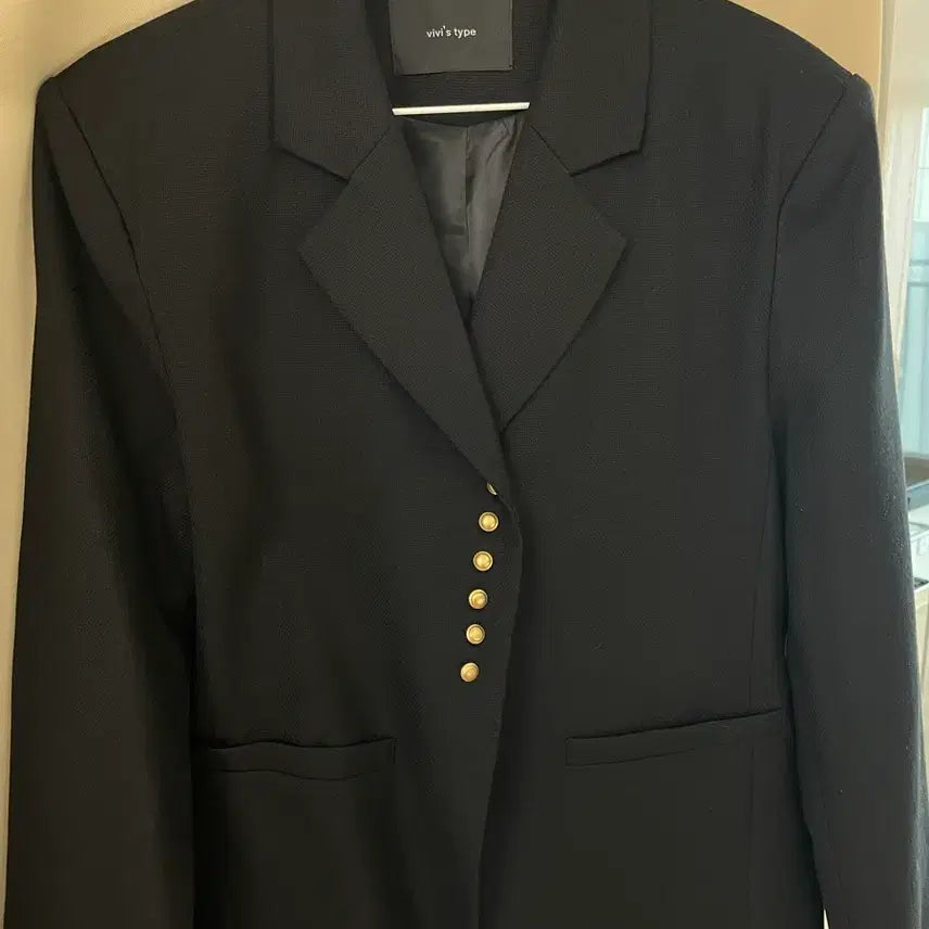 [BUNJANG] VERA ELLE Black Gold Button Jacket / [새상품] VERA ELLE 어반jk 블랙 금장 버튼 자켓